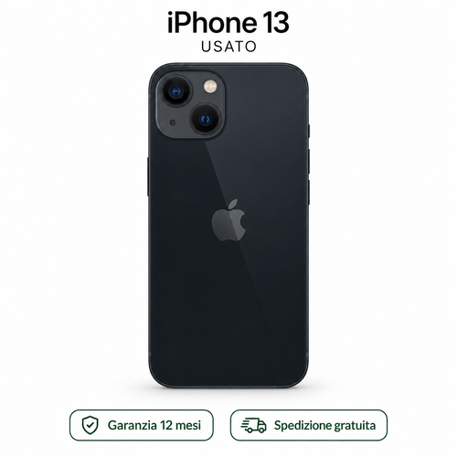 iPhone 13 usato — immagine illustrativa, Garanzia 12 mesi, Spedizione gratuita